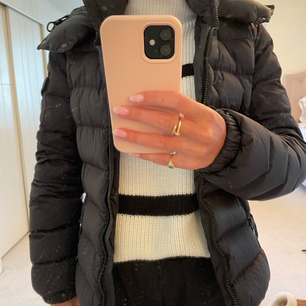 Womens Moncler Matte Black Jacket